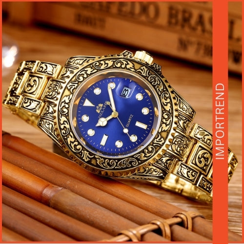 Carved Men's Quartz Watch