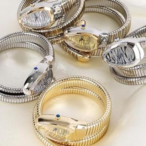 Women's Snake-Shaped Bracelet Watch