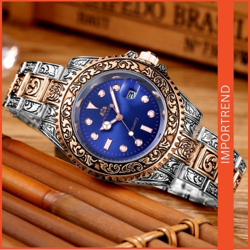 Carved Men's Quartz Watch