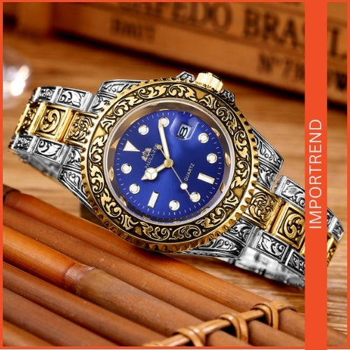 Carved Men's Quartz Watch