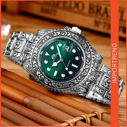 Carved Men's Quartz Watch
