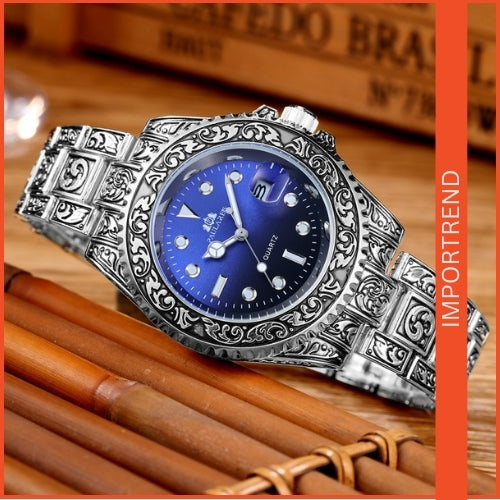 Carved Men's Quartz Watch