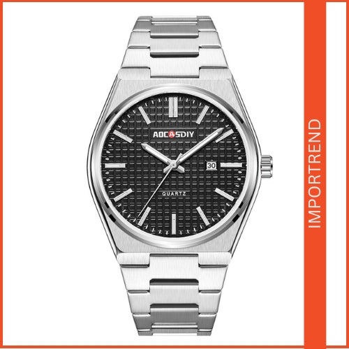 Men's Stainless Steel Band, Analog Display Watch