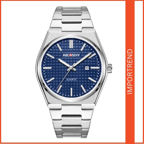 Men's Stainless Steel Band, Analog Display Watch