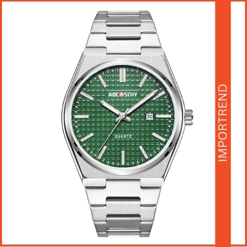 Men's Stainless Steel Band, Analog Display Watch