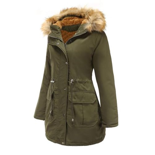 Fur Collar Hooded Jacket