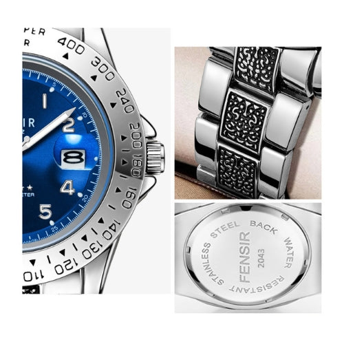 Men's Round Stainless Steel Watch