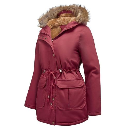 Fur Collar Hooded Jacket