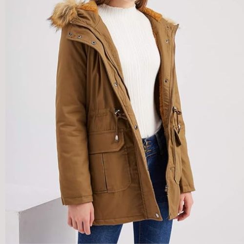 Fur Collar Hooded Jacket