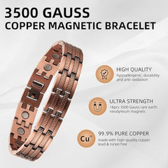 Magnetic Copper Bracelet with Folding Clasp