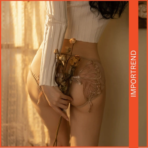 Lace Open-Crotch Panties Mesh Lingerie