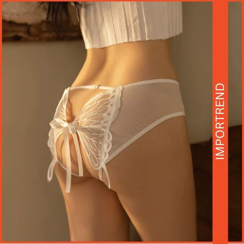 Lace Open-Crotch Panties Mesh Lingerie