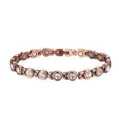 Diamond Accented Red Copper Bracelet