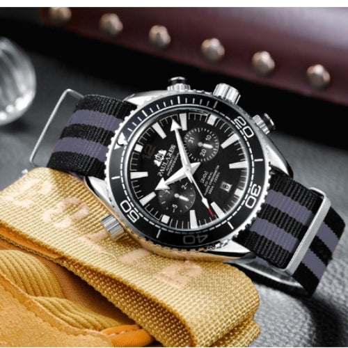 Mechanical Classic Canvas Strap Men's Watch