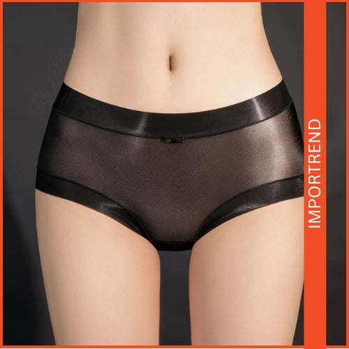 Shiny Ice Silk Seamless Brief Low-Waist Underwear
