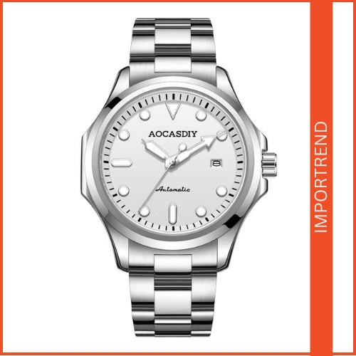 Men's Automatic Mechanical, Stainless Steel Strap Wristwatch