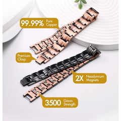 Pure Metal Bracelet with Double Row Strong Magnets