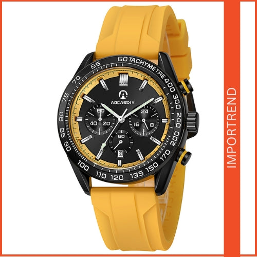 Men's Multifunction Silicone Strap Watch