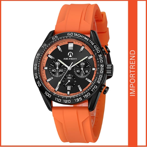 Men's Multifunction Silicone Strap Watch