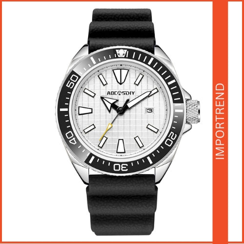 Men's Casual Quartz Watch with Silicone Strap