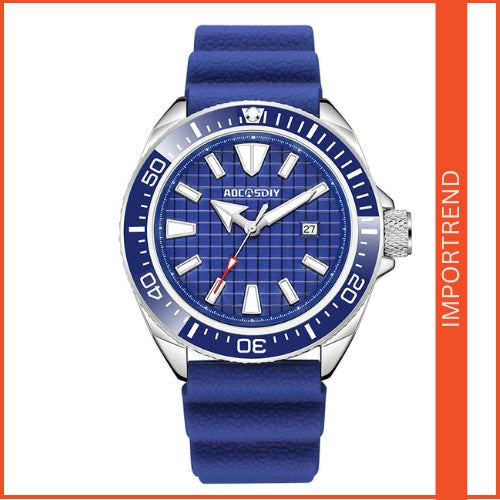 Men's Casual Quartz Watch with Silicone Strap