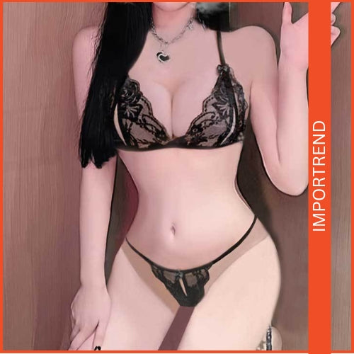 Sexy Lace Straps Three-Point Lingerie Set