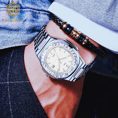 Full Diamond Men's Wristwatch