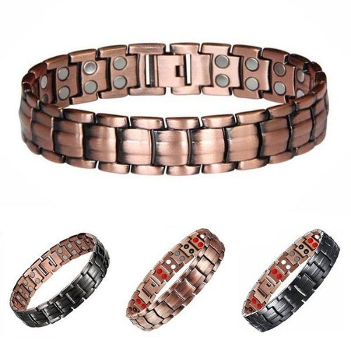 Pure Metal Bracelet with Double Row Strong Magnets