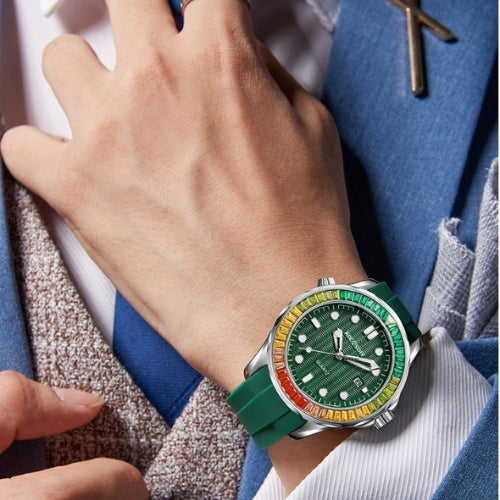 Men's Fashion Rainbow Diamond Quartz Watch