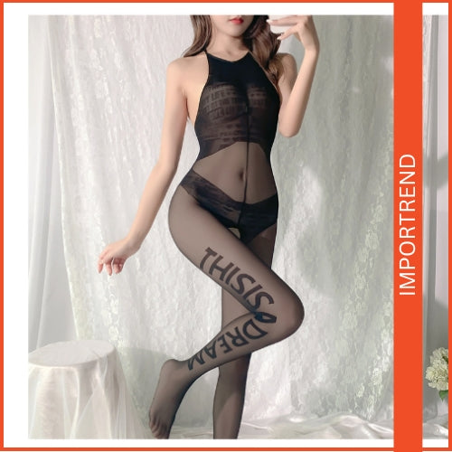 Sexy Sheer Halter Neck Lingerie Body Stockings