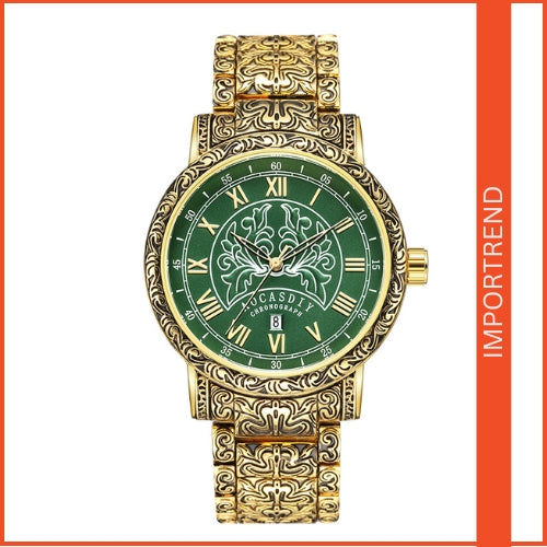 Men's Medieval Roman Carved Quartz Watch