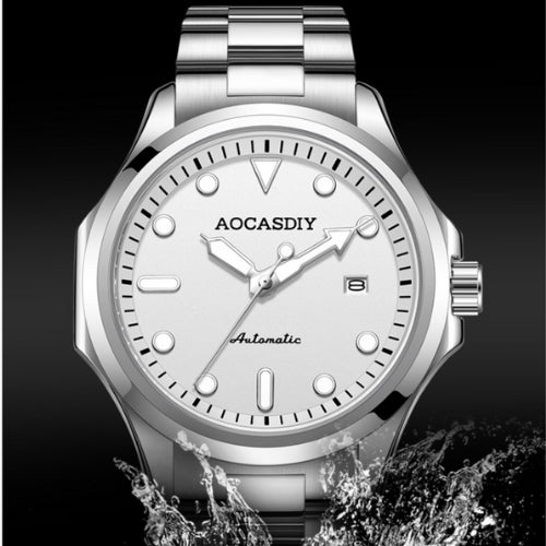 Men's Automatic Mechanical, Stainless Steel Strap Wristwatch