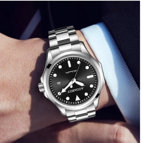 Men's Automatic Mechanical, Stainless Steel Strap Wristwatch