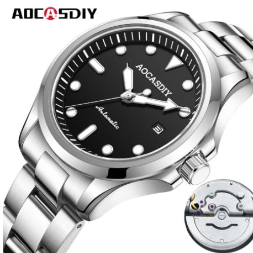 Men's Automatic Mechanical, Stainless Steel Strap Wristwatch