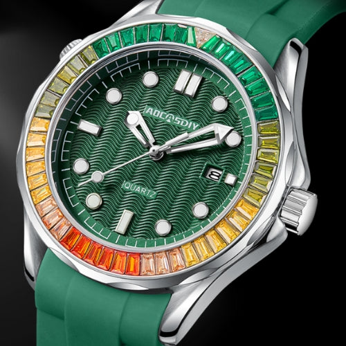 Men's Fashion Rainbow Diamond Quartz Watch