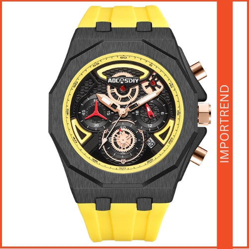 Men's Sports Waterproof, Quartz Movement, Silicone Strap Watch