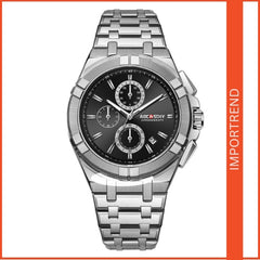 Men's Quartz Watch Luminous, Big Dial, Silicone Strap