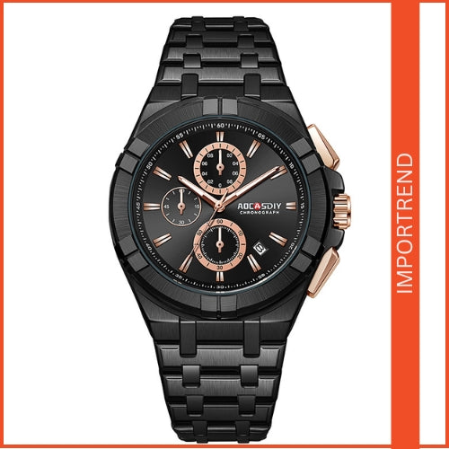 Men's Quartz Watch Luminous, Big Dial, Silicone Strap