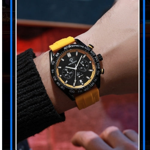 Men's Multifunction Silicone Strap Watch
