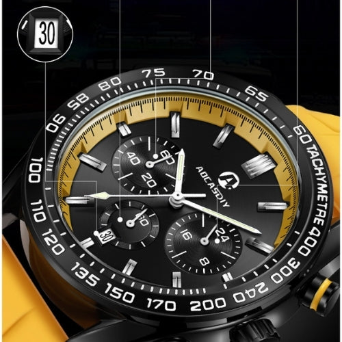Men's Multifunction Silicone Strap Watch