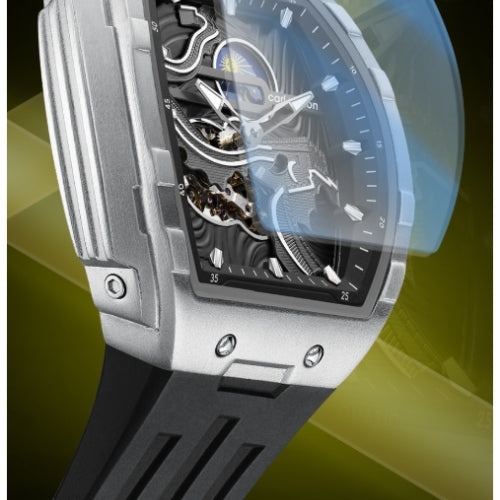 Men's Automatic Mechanical Watch with Silicone Strap