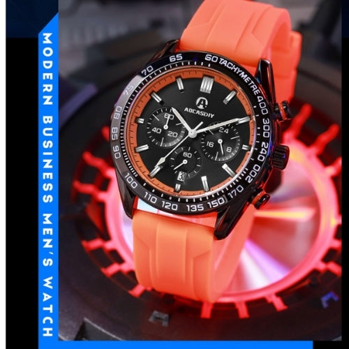 Men's Multifunction Silicone Strap Watch