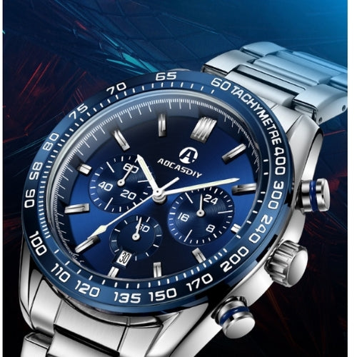 Men's Multifunction Silicone Strap Watch