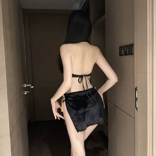 Maid Lingerie Backless Open-Crotch Nightdress
