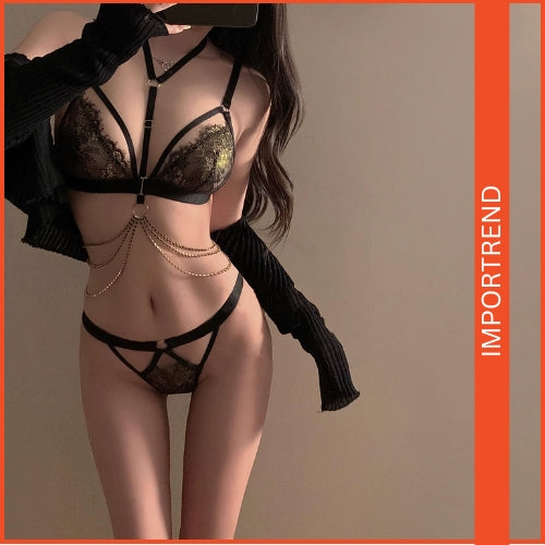 Lace Sexy Lingerie Set – Sheer Bra & Panties