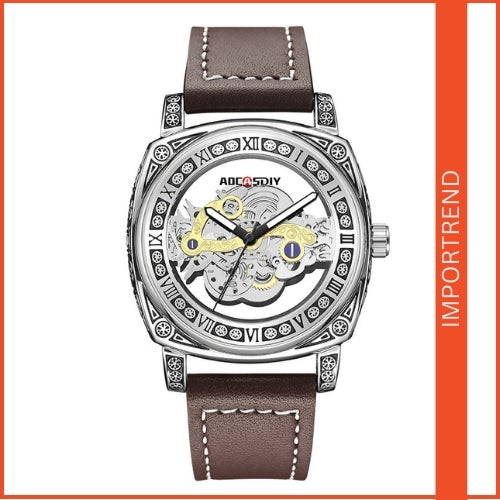 Men's Fashion Double-Sided Transparent Quartz Watch