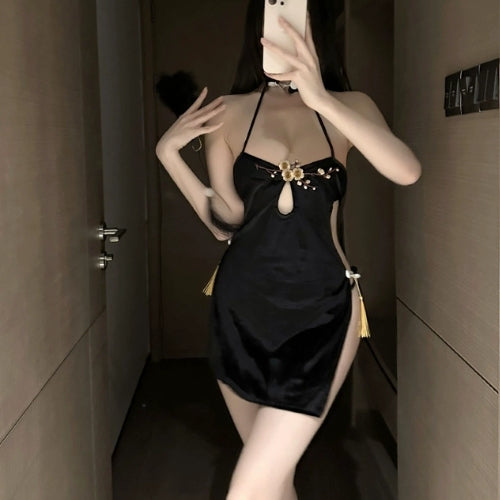Maid Lingerie Backless Open-Crotch Nightdress