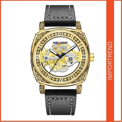 Men's Fashion Double-Sided Transparent Quartz Watch