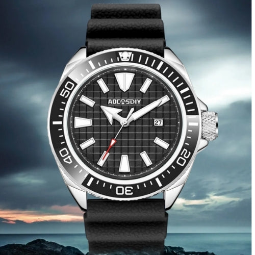 Men's Casual Quartz Watch with Silicone Strap