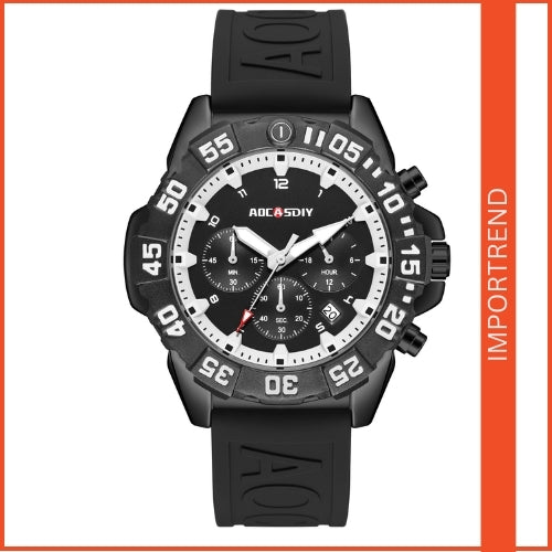Men's Square Quartz Watch | Luminous & Calendar